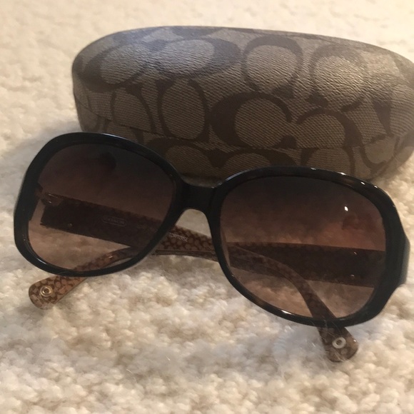 Coach Brown Tortoiseshell Sunglasses - Picture 1 of 3